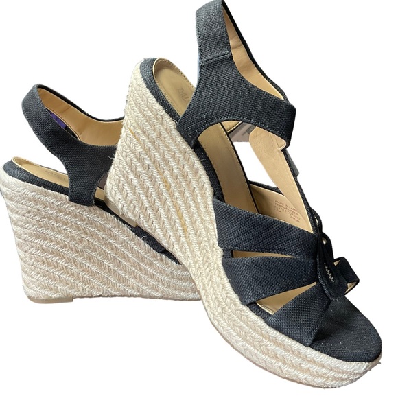 Michael Kors Black Berkley Wedge 7.5 - Picture 1 of 14